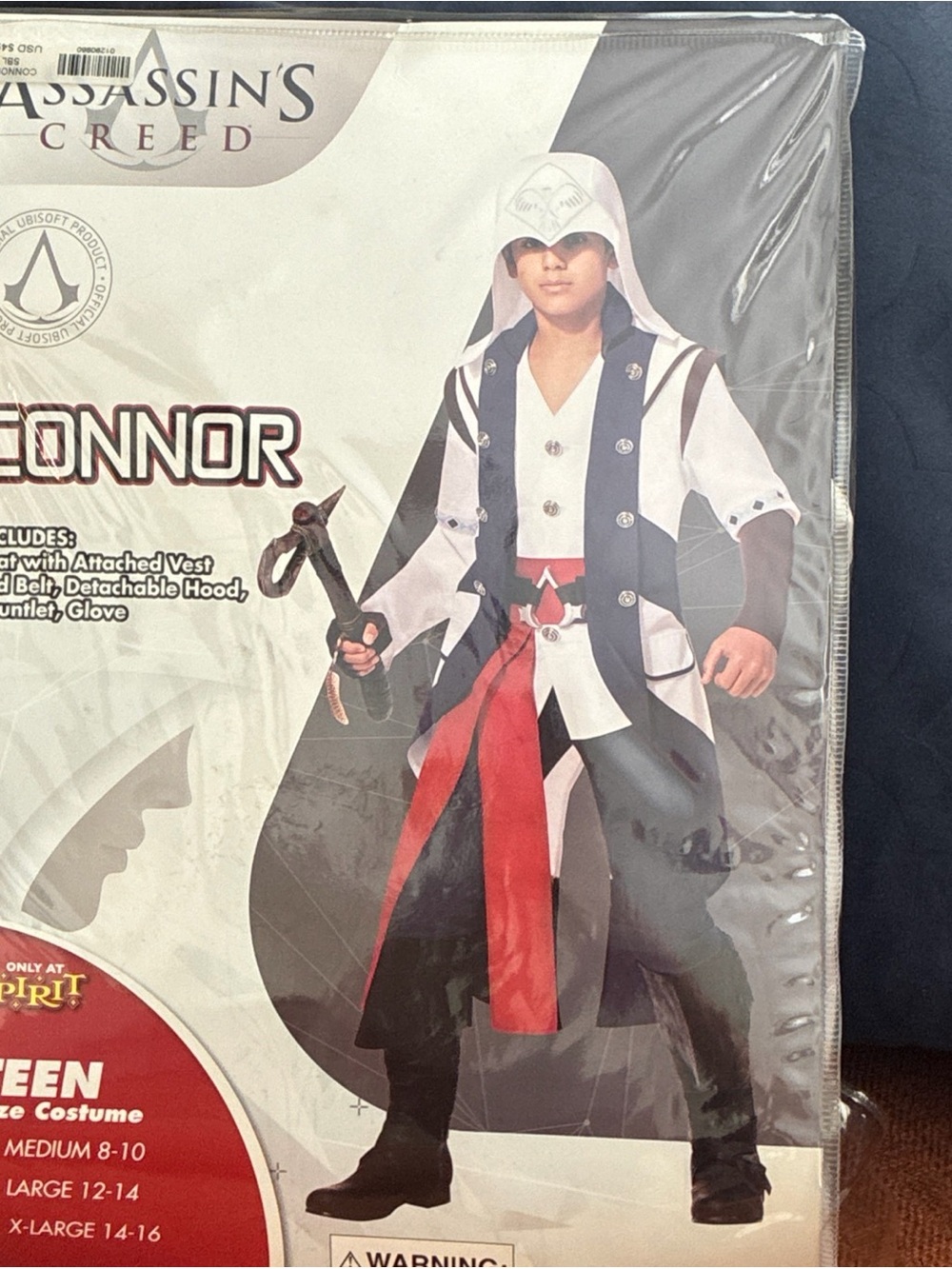 Spirit Assassin's Creed Connor Costume - White, Red, Black